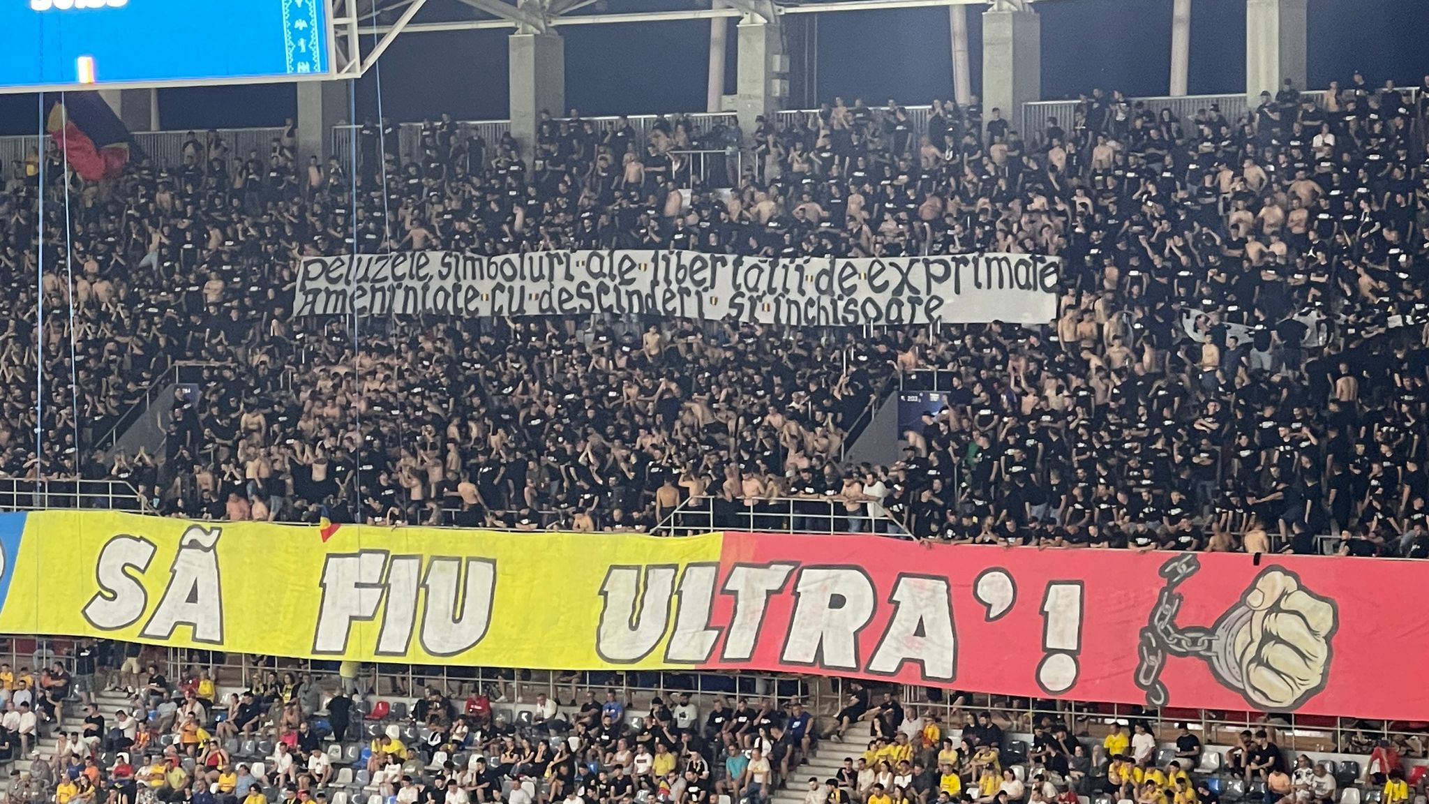 Suporterii României, la meciul cu Liechtenstein / Foto: golazo.ro.