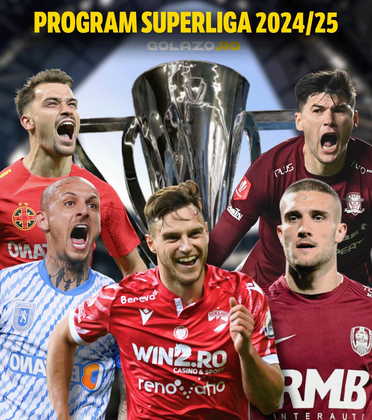 Program Superliga 2024 - 2025  Când se joacă derby-urile , cum arată țintarul complet al Ligii 1