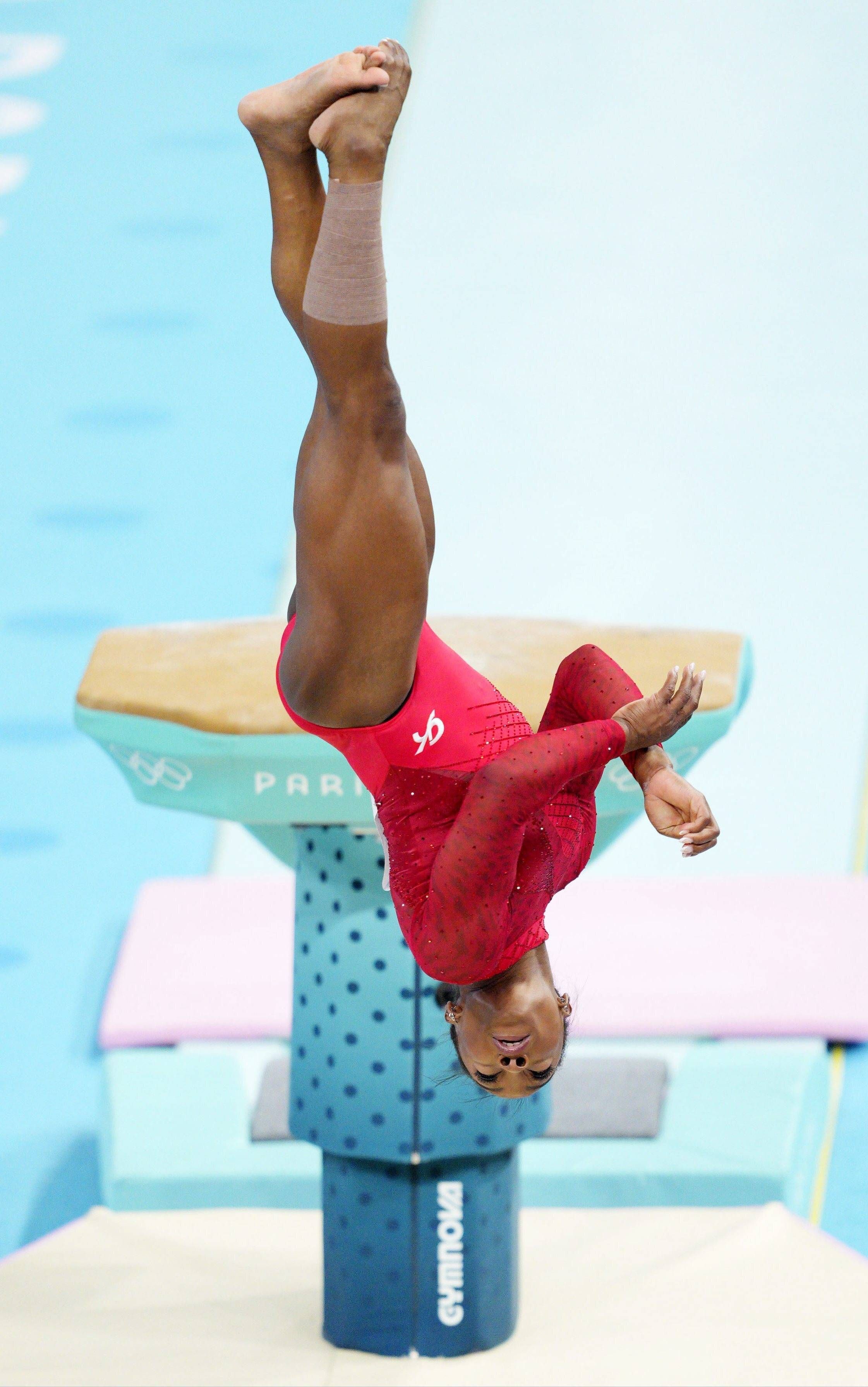 Simone Biles, în finala de sărituri de la Paris Foto: Imago