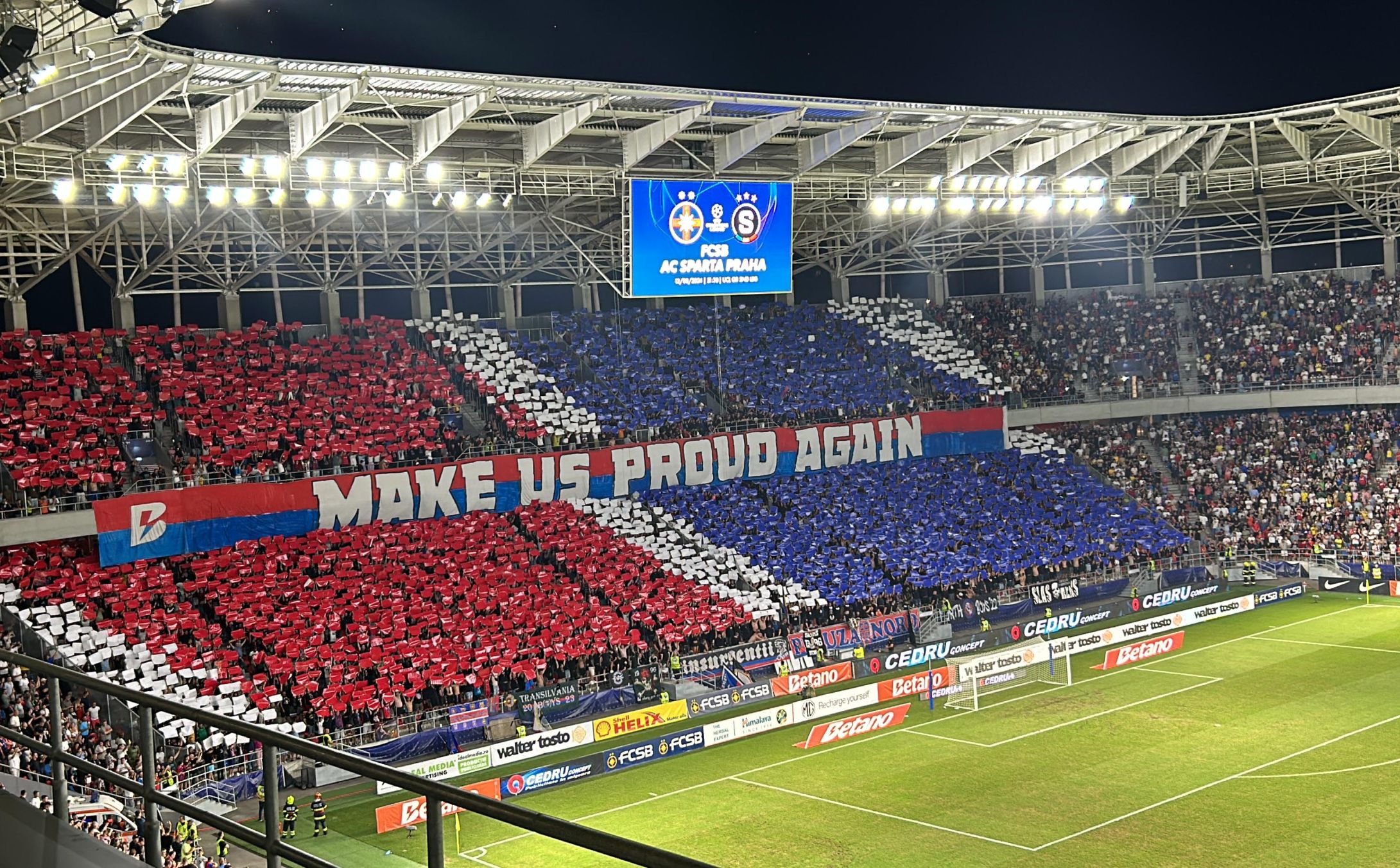 Scenografia afișată de fani (foto: GOLAZO.ro)