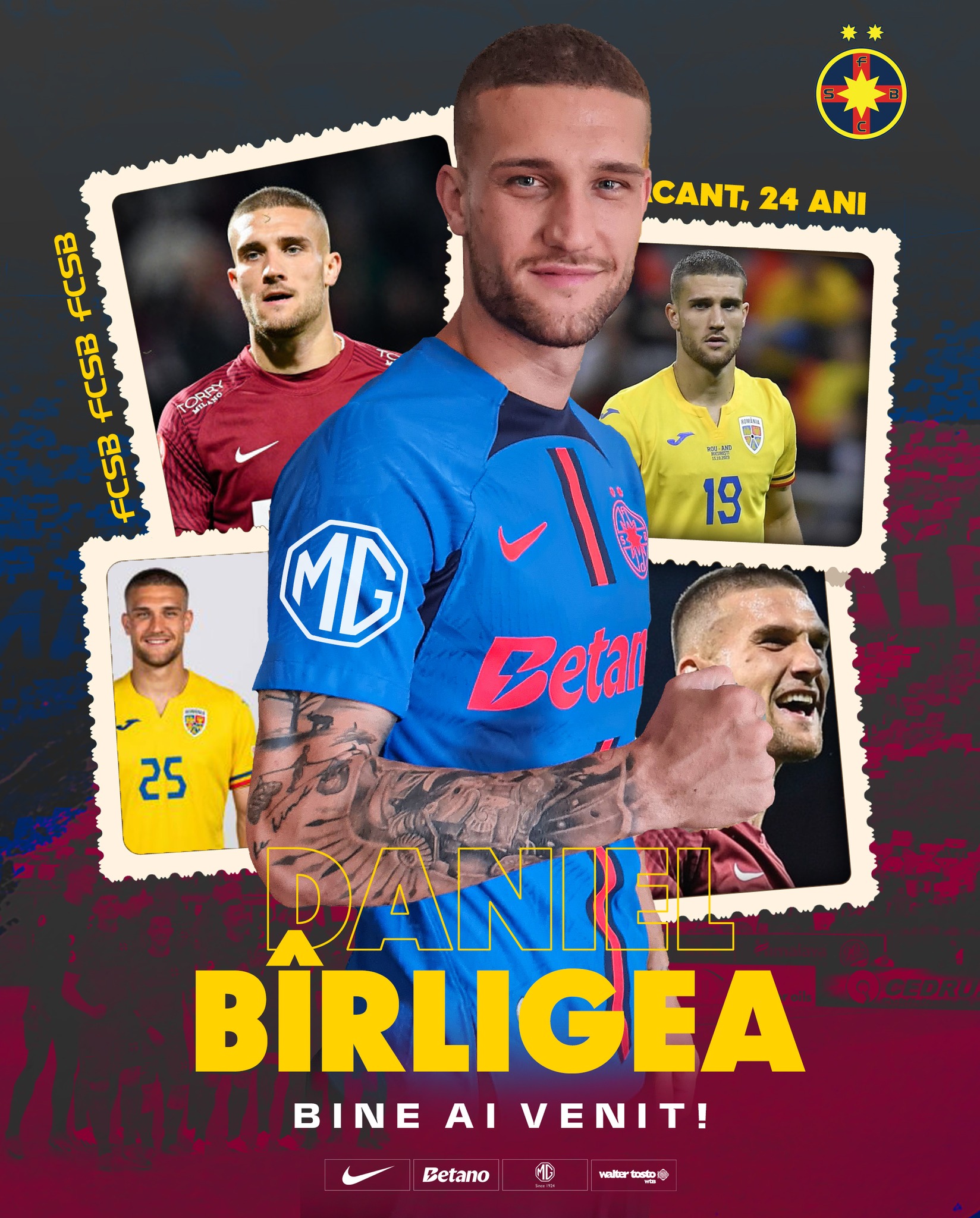 Prezentat oficial   Bîrligea, la FCSB!  „Din cauza lui Șucu, m-a costat mult” + ce număr va purta Daniel Bîrligea 