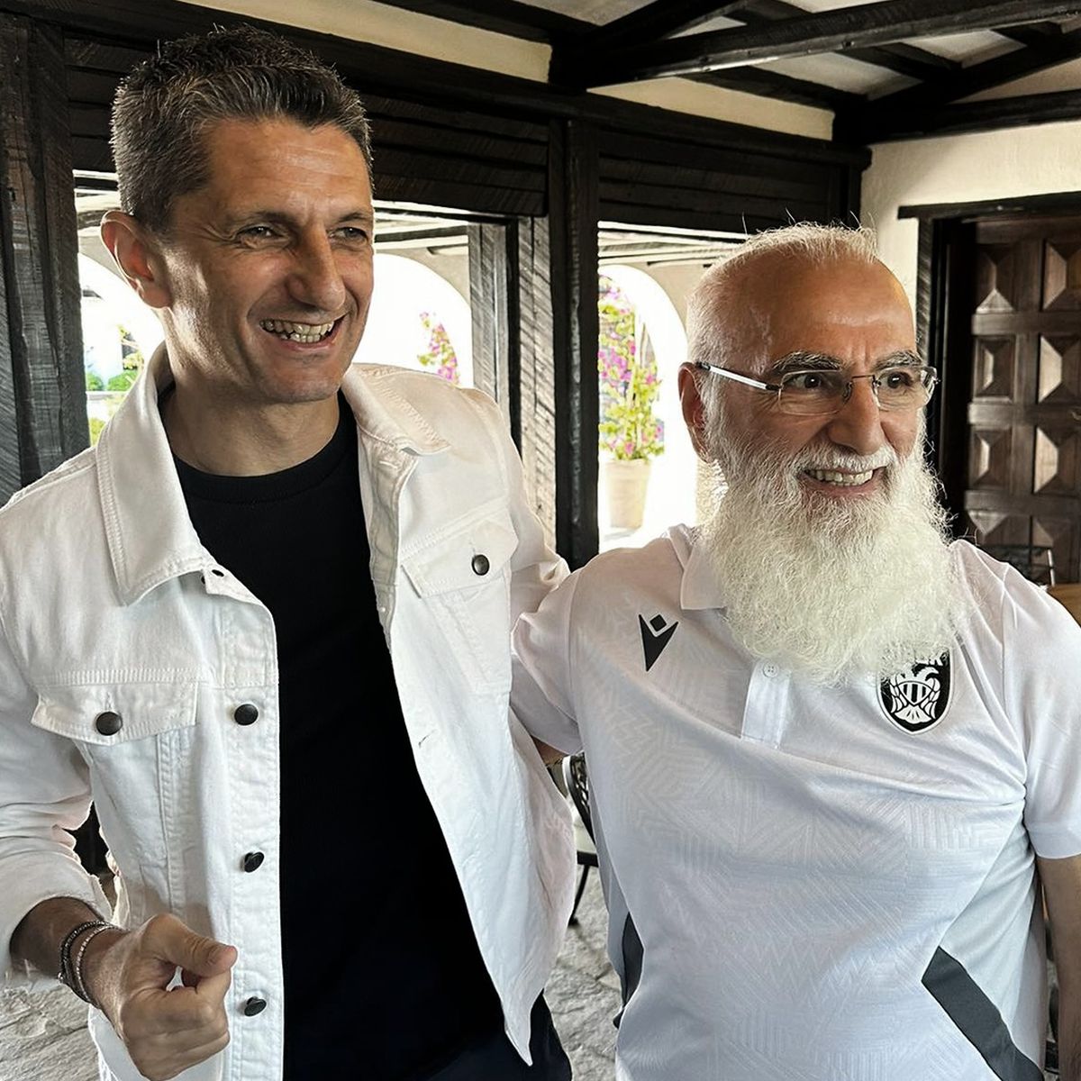 Răzvan Lucescu, alături de patronul Ivan Savvidis Foto: Instagram PAOK