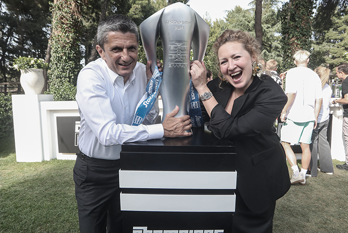 Răzvan Lucescu și Maria Goncharova. Foto: paokfc.gr