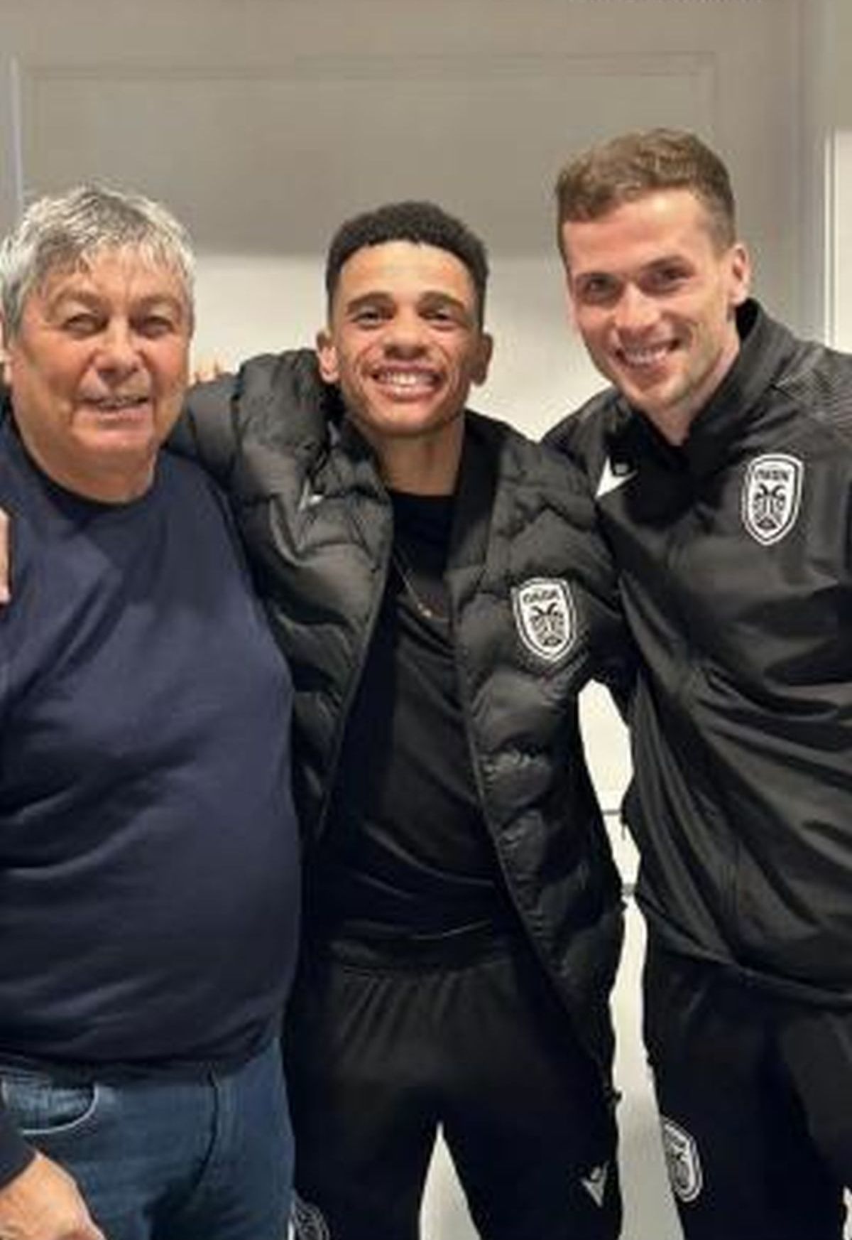 Reunire la Salonic: Mircea Lucescu, Taison și Kedziora Foto: InstaStory PAOK