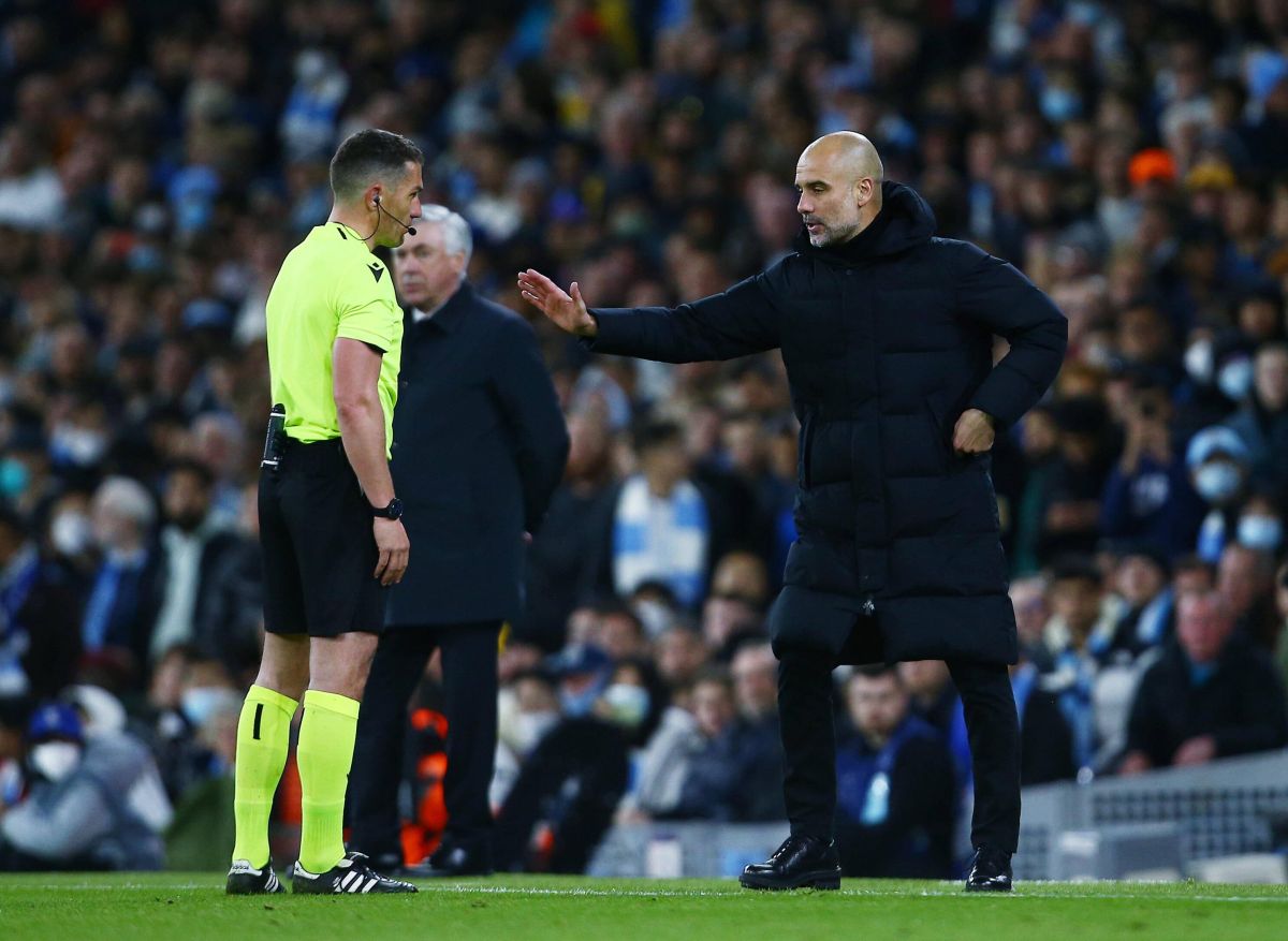 Kovacs, Guardiola și Ancelotti, pe 26 aprilie 2022, la City - Real 4-3 Foto: Imago