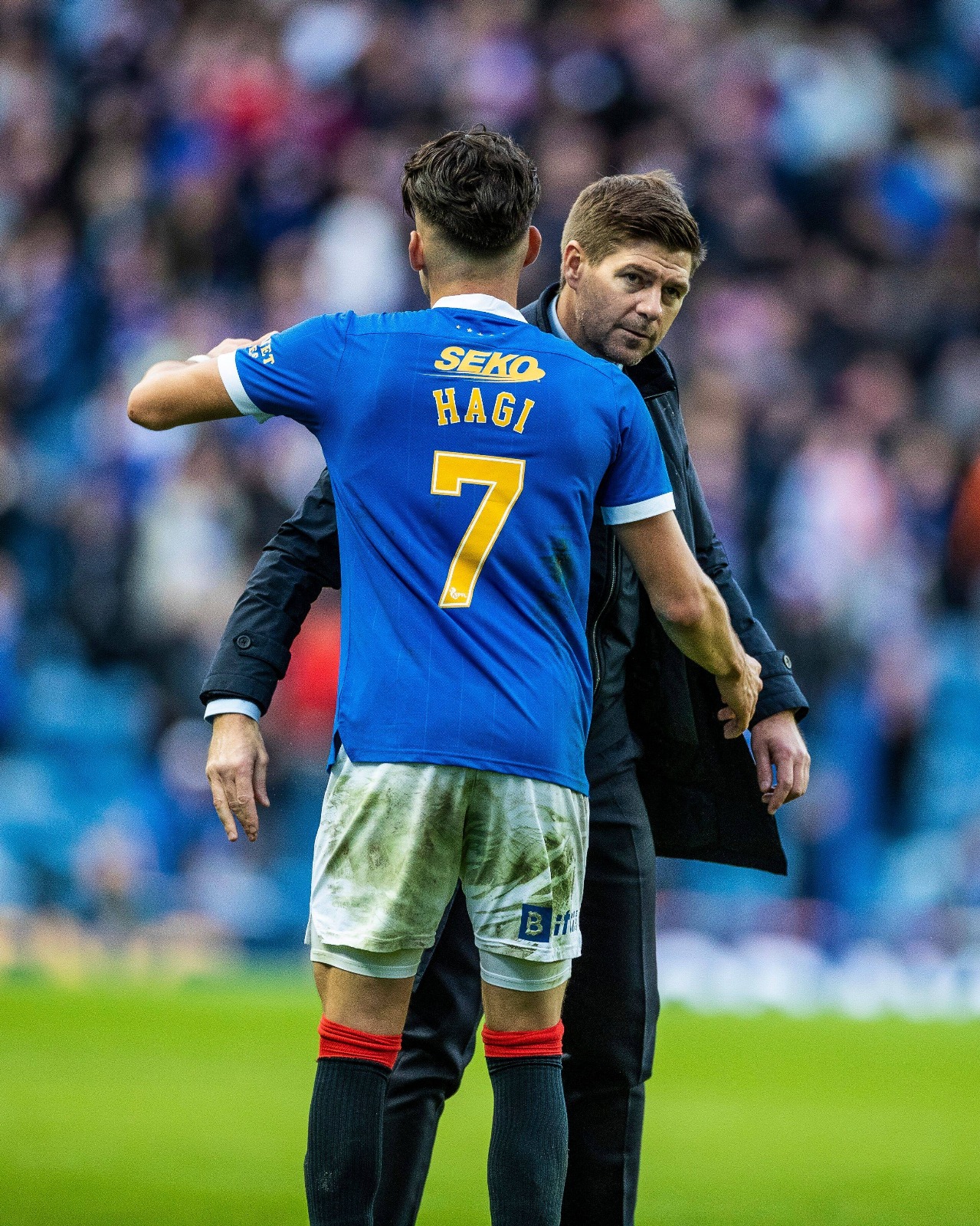 Ianis Hagi și Steven Gerrard, la Rangers Foto: Imago